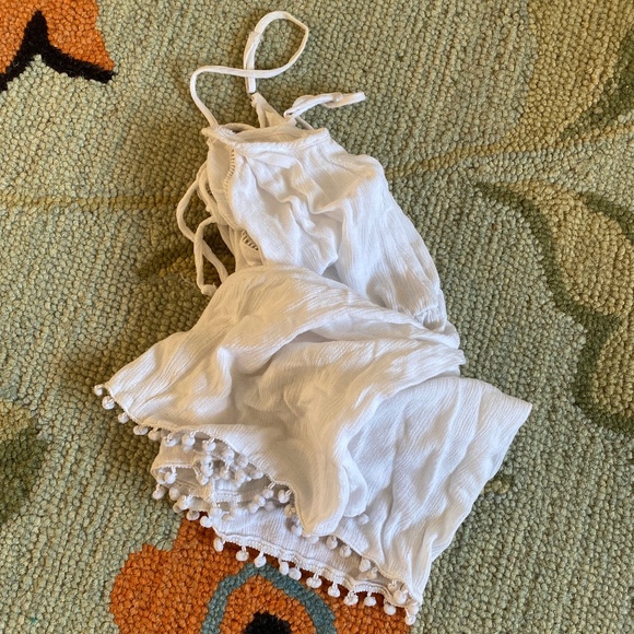 Calzedonia Cobey I White Romper I Lace-Up + Pom Pom Fringe - Picture 16 of 16